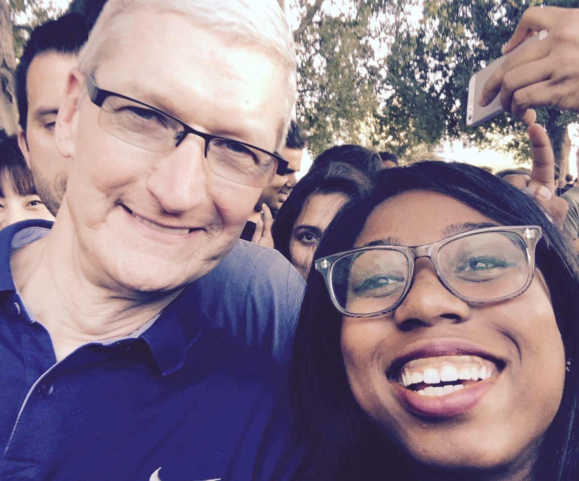 Myself and Tim Cook